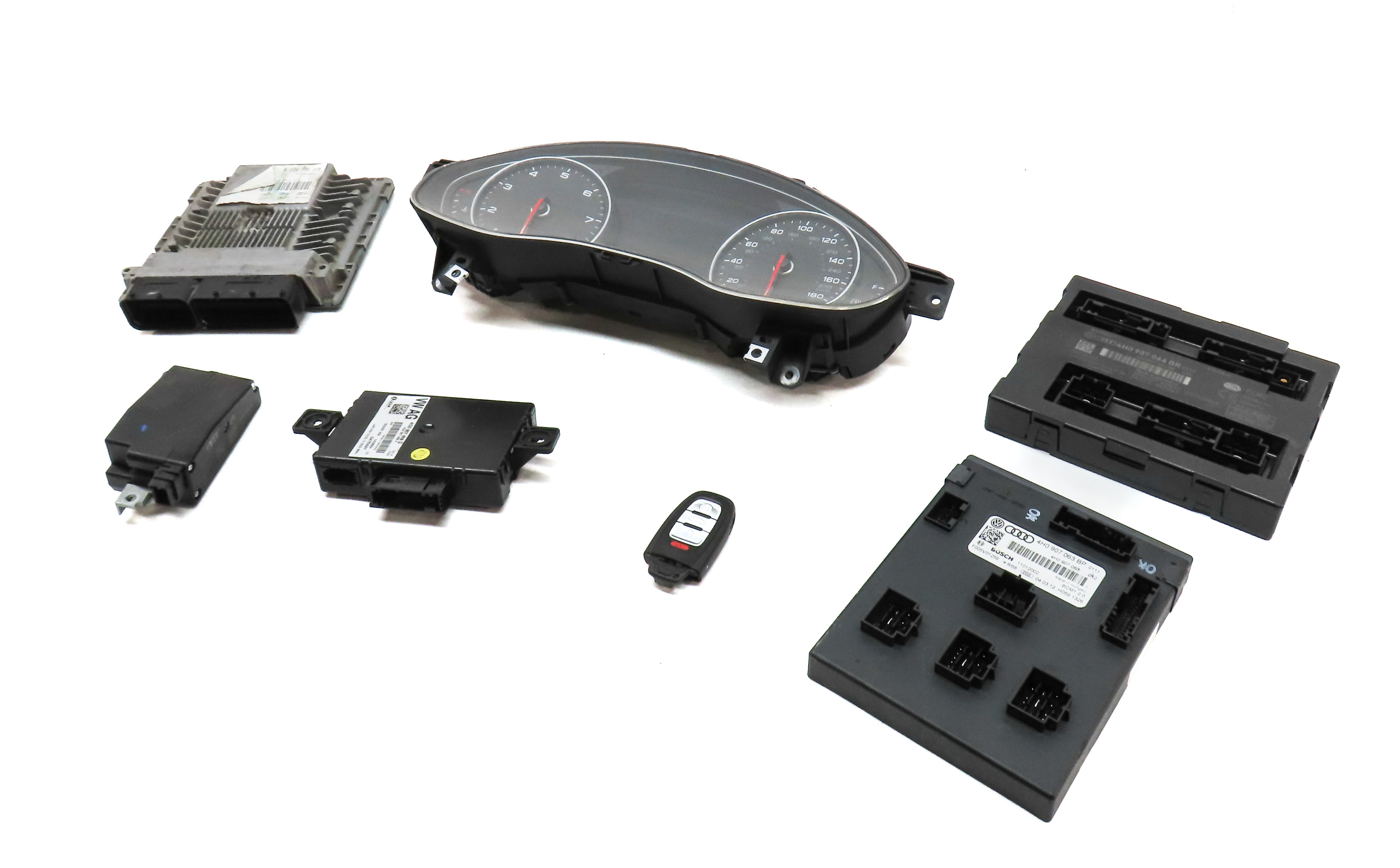 2012 AUDI A6 A7 (C7) 3.0L CGXB SUPERCHARGED ENGINE IMMOBILIZER MODULE KEY SET — exact item pictured